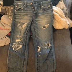 high waisted, boyfriend jeans